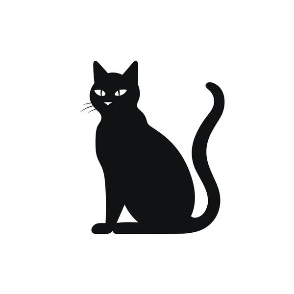 Black Cat Logo or icon stock vector. Illustration of clean - 130733638