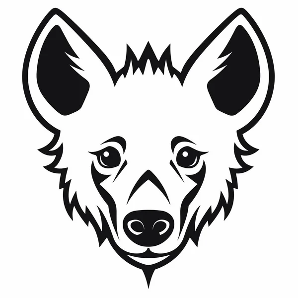 Silhouette Hyène Hyena Icône Noire Sur Fond Blanc — Image vectorielle