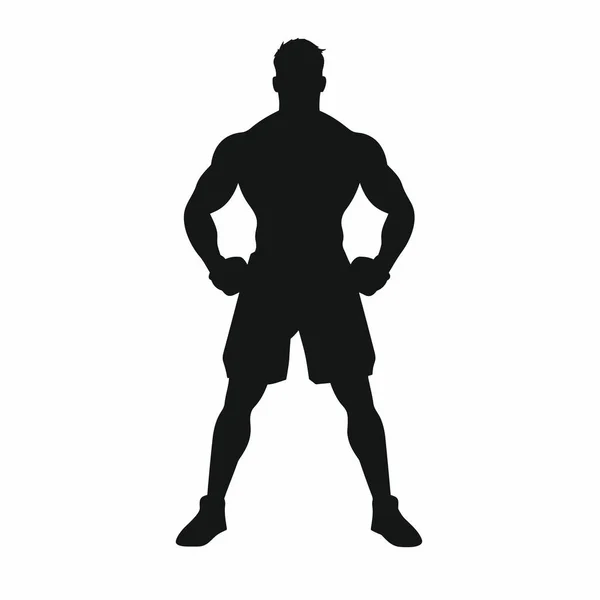 stock vector MMA fighter silhouette. MMA fighter black icon on white background