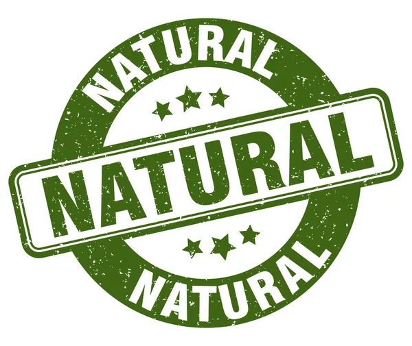 Carimbo Natural Sinal Natural Etiqueta Grunge Redonda — Vetor de Stock