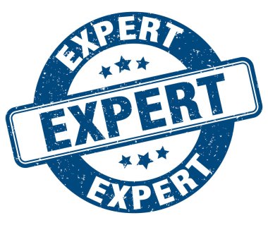 expert stamp. expert sign. round grunge label clipart