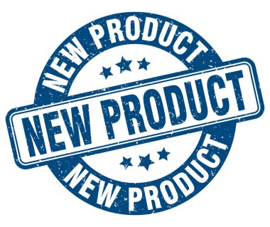 Yeni ürün damgası. Yeni ürün işareti. yuvarlak grunge etiketi