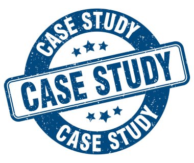 case study stamp. case study sign. round grunge label clipart