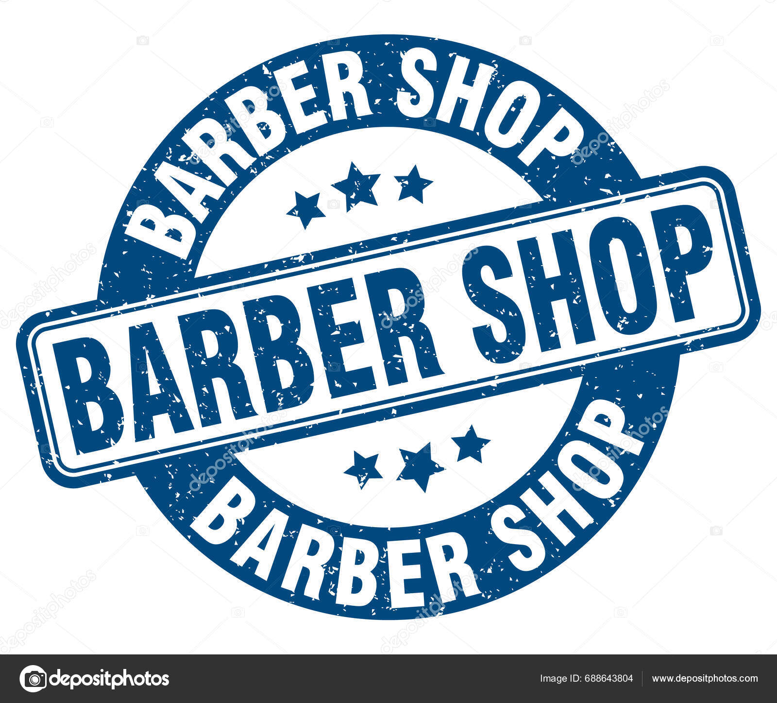 Barber Shop Stamp Barber Shop Sign Grunge Label Stock Vector by