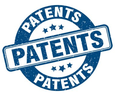 Patent damgası. Patent imzası. yuvarlak grunge etiketi