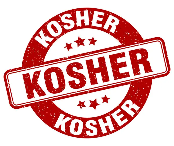 Kosher Stamp Kosher Sign Grunge Label — Stock Vector