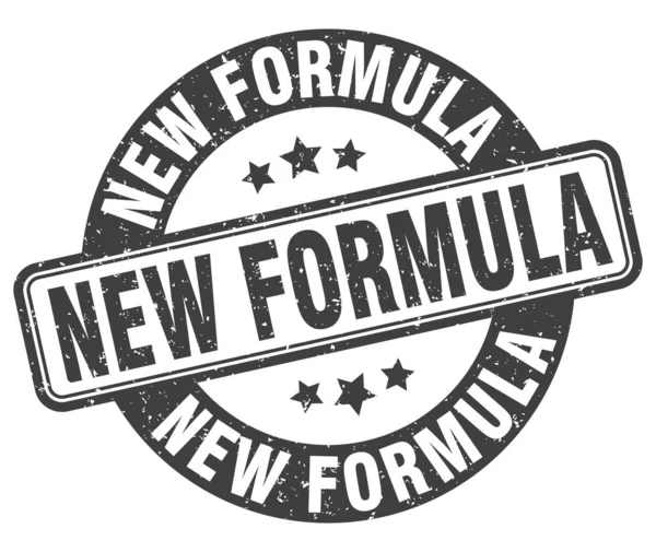 Новая Формула Штампа Новый Знак Формулы Круглый Гранж Лейбл — стоковый вектор