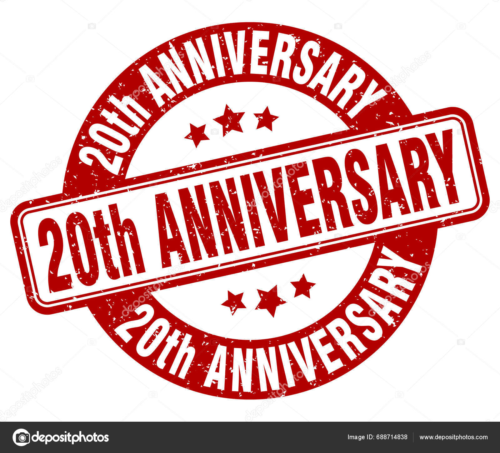 20Th Anniversary Stamp 20Th Anniversary Sign Grunge Label Stock Vector ...