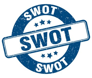 Swot damgası. Zeka işareti. yuvarlak grunge etiketi