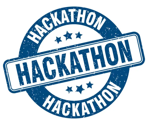 Χάκαθον Σφραγίδα Υπογραφή Hackathon Ετικέτα Grunge — Διανυσματικό Αρχείο