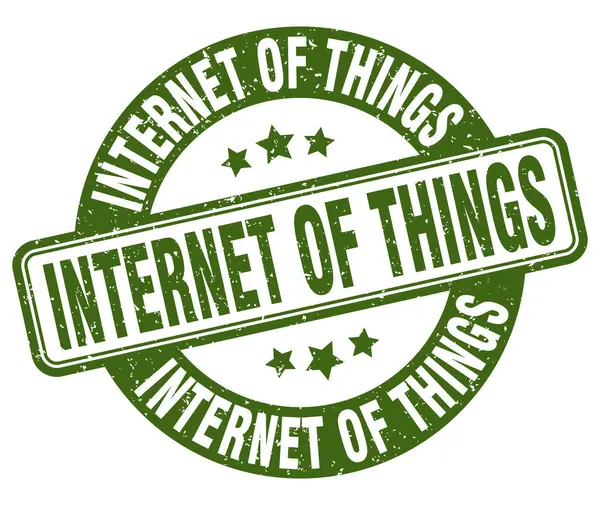 Nesnelerin interneti. İşaretlerin interneti. yuvarlak grunge etiketi