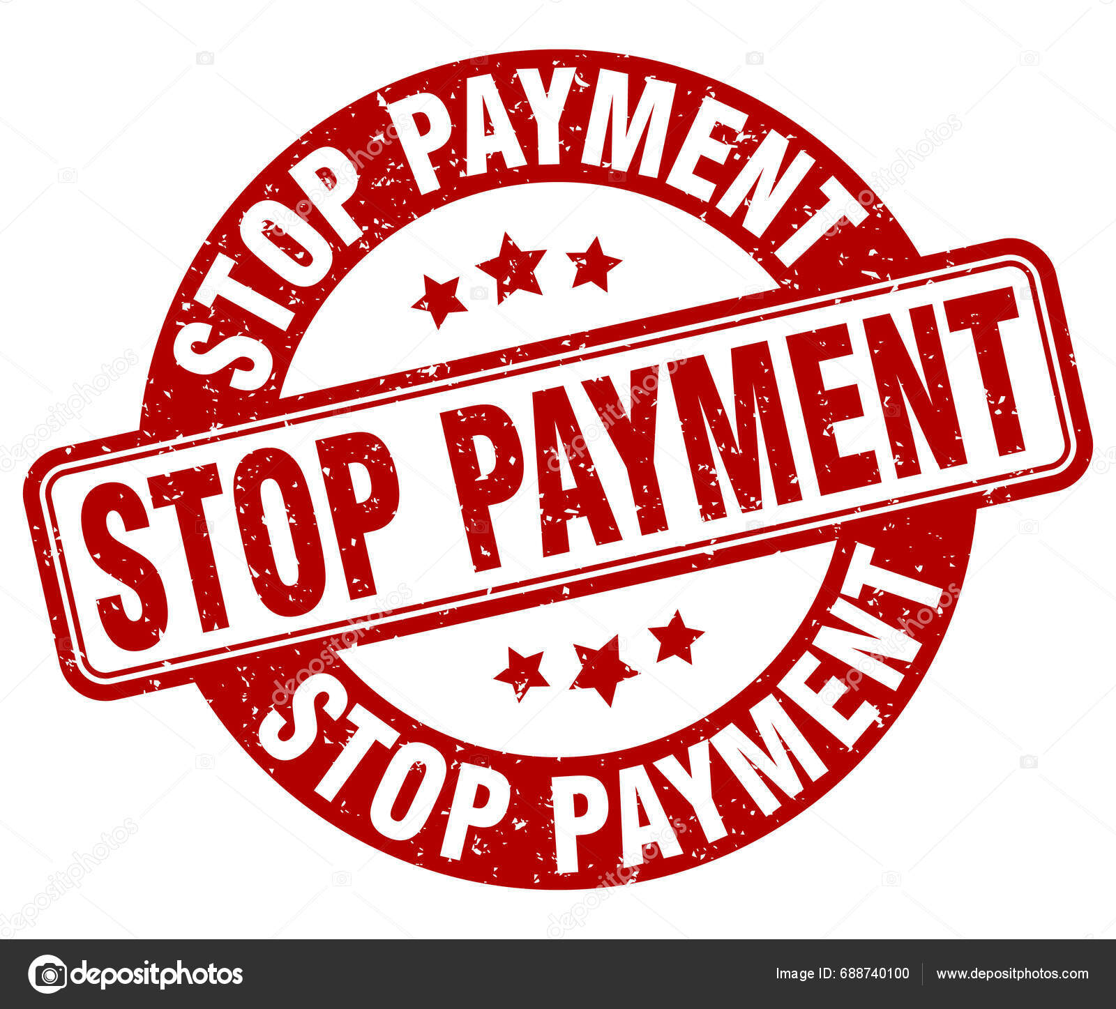 Stop Payment Stamp Stop Payment Sign Grunge Label Stock Vector by