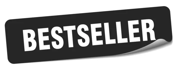 Bestseller Sticker Bestseller Rectangular Label Isolated White Background — Stock Vector