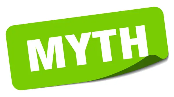 Mythe Sticker Mythe Rechthoekig Label Geïsoleerd Witte Achtergrond — Stockvector