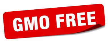 Gmo Free çıkartması. Gmo ücretsiz dikdörtgen etiketi beyaz arkaplanda izole edildi