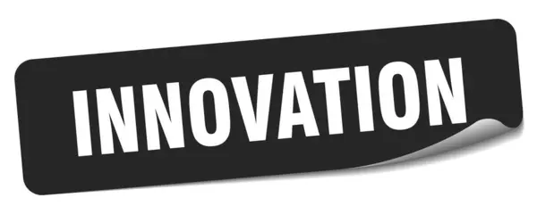 Innovation Sticker Innovation Rectangular Label Isolated White Background — Stock Vector