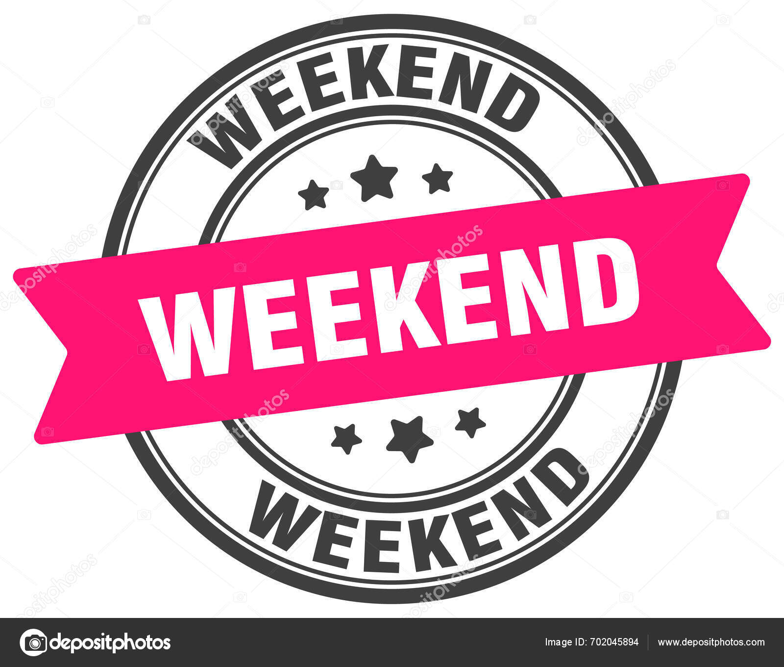 Weekend Stamp Weekend Sign Label Transparent Background Stock Vector by ...