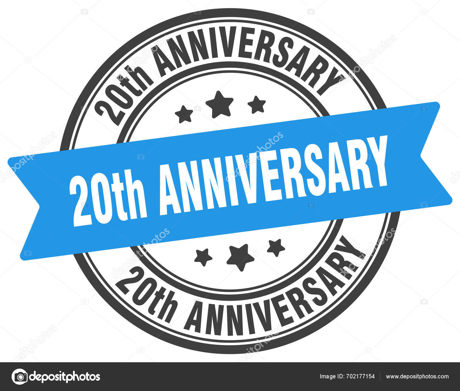 20Th Anniversary Stamp 20Th Anniversary Sign Label Transparent ...