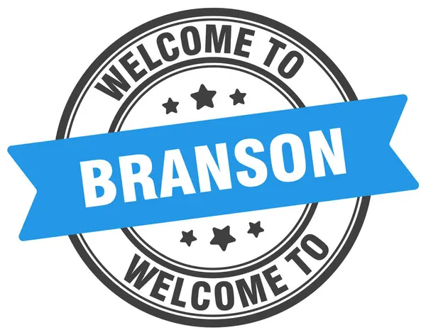 stock vector Welcome to Branson stamp. Branson round sign isolated on white background