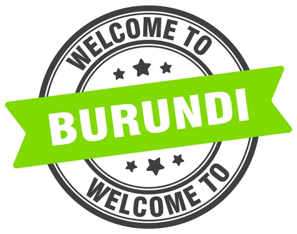 stock vector Welcome to Burundi stamp. Burundi round sign isolated on white background