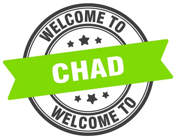 stock vector Welcome to Chad stamp. Chad round sign isolated on white background