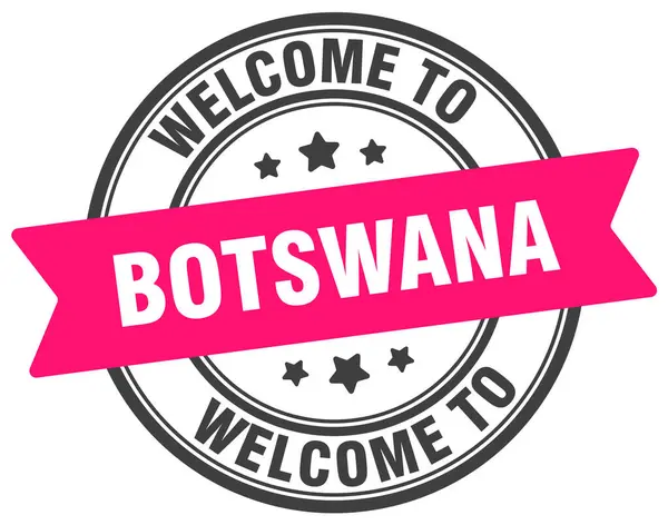 stock vector Welcome to Botswana stamp. Botswana round sign isolated on white background