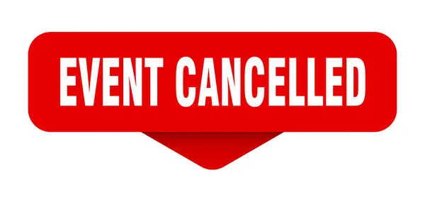 stock vector event cancelled sticker. event cancelled sign on transparent background. rectangular button