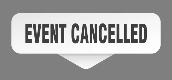 stock vector event cancelled sticker. event cancelled sign isolated on gray background. rectangular button