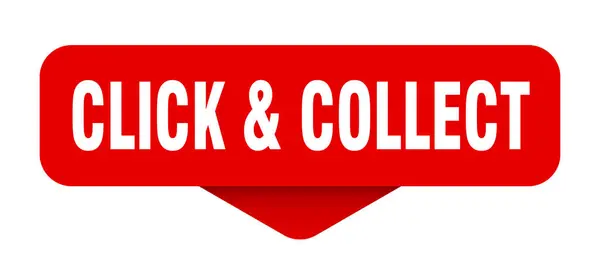 stock vector click & collect sticker. click & collect sign on transparent background. rectangular button