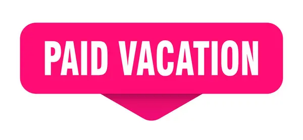 stock vector paid vacation sticker. paid vacation sign on transparent background. rectangular button