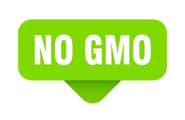 Gmo çıkartması yok. Şeffaf arkaplanda gmo işareti yok. dikdörtgen düğme