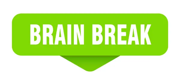 stock vector brain break sticker. brain break sign on transparent background. rectangular button