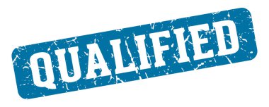 Kalifiye. nitelikli dikdörtgen işareti şeffaf arkaplanda izole edildi