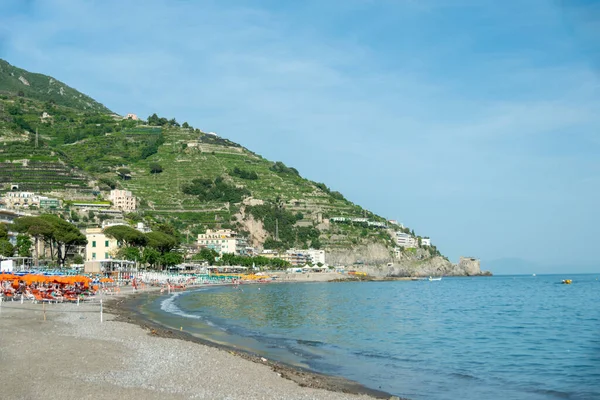 stock image View of the coast of the Tyrrhenian Sea from Maiori, Amalfi Coast, Campania, Italy