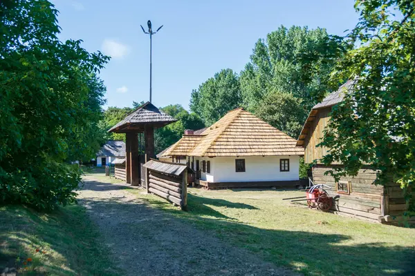Romanya 'nın Bucovina Village Müzesindeki Geleneksel Ev
