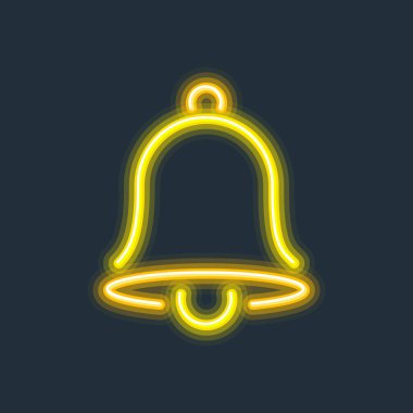 Parlayan neon işareti sert kenar vektör çizimi