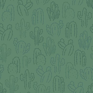 Yeşil, pürüzsüz kaktüs deseni.