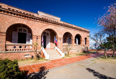 Takao 'daki eski İngiliz konsolosluğunun manzarası. Kaohsiung, Tayvan 'da ünlü bir tarihi mekan..