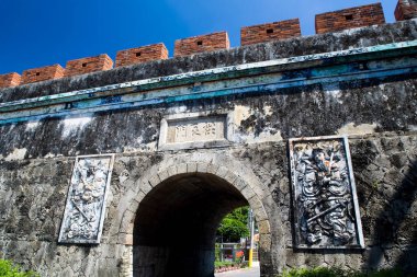 Kaohsiung, Tayvan 'daki Fengshan Şehir Harabeleri' nin kuzey kapısı. İmparator Kangxi 'nin Qing hanedanlığının 61. yılında inşa edildi. (1722).