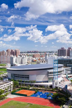 Tayvan 'daki Kaohsiung Arena' ya göz gezdirin, Kaohsiung 'daki en büyük çok fonksiyonlu spor salonudur.