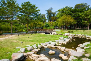 Kaohsiung, Tayvan 'daki güzel Central Park manzarası Kaohsiung' un en ünlü yerlerinden biridir..