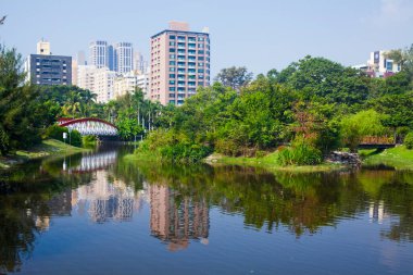 Kaohsiung, Tayvan 'daki güzel Central Park manzarası Kaohsiung' un en ünlü yerlerinden biridir..