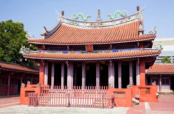 Будівельний Вид Сад Храму Конфукіан Тайнані Тайвань — стокове фото