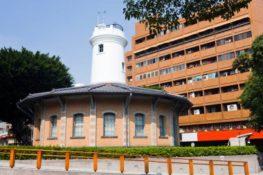 Tainan, Tayvan 'daki eski Hava Gözlem Evi manzarası. Tayvan 'ın Japon işgali sırasında inşa edilen binalardan biri..