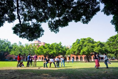 Öğrenciler Tayvan, Tainan 'daki Ulusal Cheng Kung Üniversitesi' nde etkinlikler düzenliyorlar..