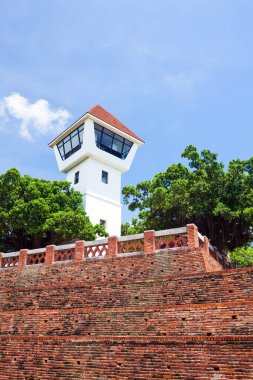 Tayvan 'ın Taiwan kentindeki Anping Eski Kalesi' nin bina manzarası..