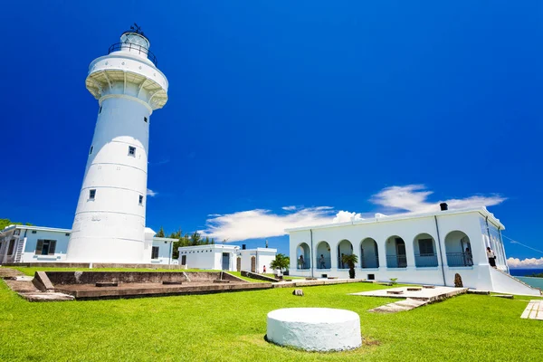 Close White Eluanbi Lighthouse Blue Sky Background — Stock Photo, Image