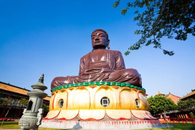 Giant Buddha heykeli Bagua Mountain (Baguashan) Changhua City, Tayvan.
