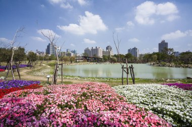 Kaohsiung, Tayvan 'daki Aozihdi Orman Parkı' nın güzel manzarası Kaohsiung 'un en ünlü yerlerinden biridir..