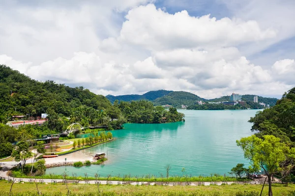 stock image The scenery of Sun Moon Lake in the morning, it's a famous attraction in Nantou, Taiwan.